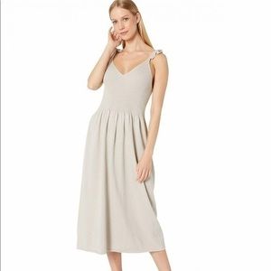 Michael stars Maria beige ribbed knit dress